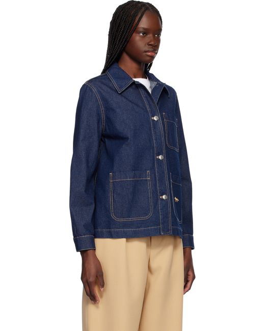 Maison Kitsuné Blue Workwear Denim Jacket