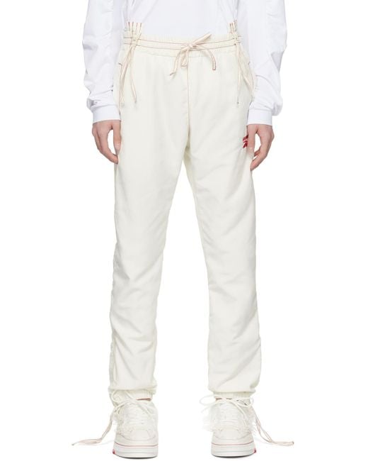 KANGHYUK White Off- Reebok Edition Track Pants for men