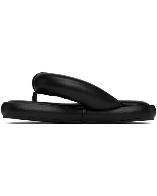 Fiorucci Black Vegan Leather 'Fluff Flops' Sandals for men