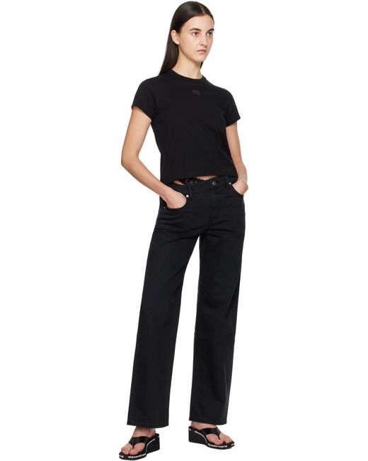 Alexander Wang Black Essential Shrunk T-Shirt