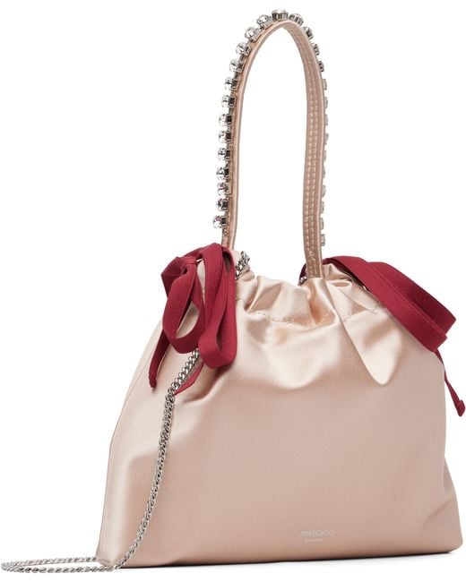 Jimmy Choo Pink Drawstring Mini Top Handle Bag