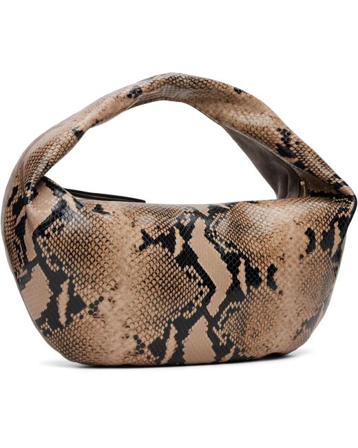 Khaite Brown Olivia Medium Python Emboss Bag