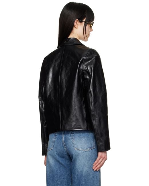 Our Legacy Black Mini Leather Jacket