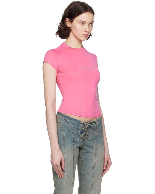 Micro t-shirt 'angel' rose M I S B H V en coloris Pink