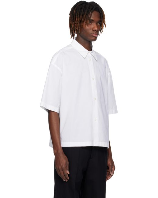 メンズ Studio Nicholson ホワイト Sanko シャツ White