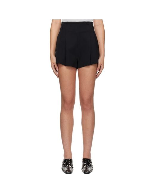 St. Agni Black Paperbag Waist Shorts