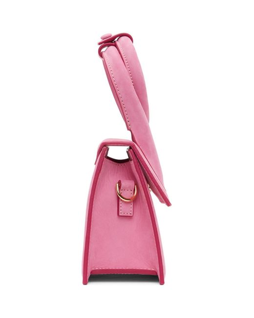 Le chiquito noeud leather handbag Jacquemus Pink in Leather - 35970810