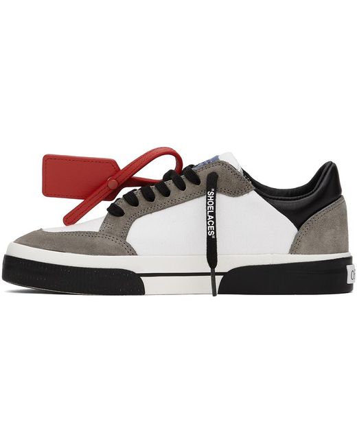 Off-White c/o Virgil Abloh Black White & Gray New Low Vulcanized Sneakers for men