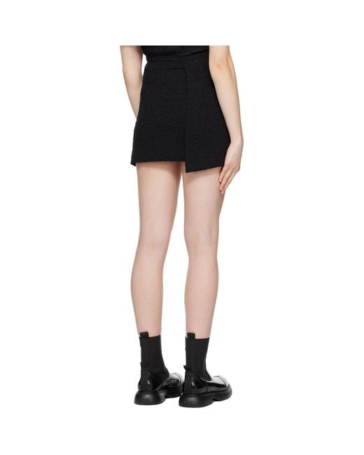 Ganni Black Wrap Miniskirt