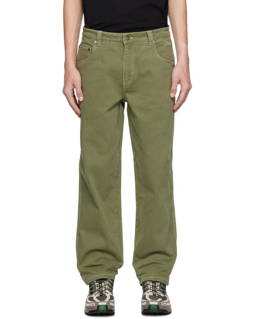 Dime Green Classic Jeans for men