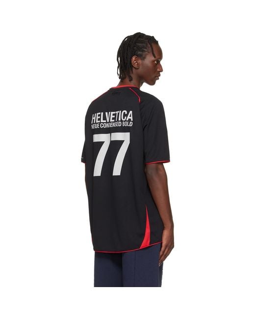 Vetements Black Alphabet Football Jersey for men