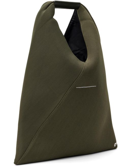MM6 by Maison Martin Margiela Green Small Classic Triangle Tote for men