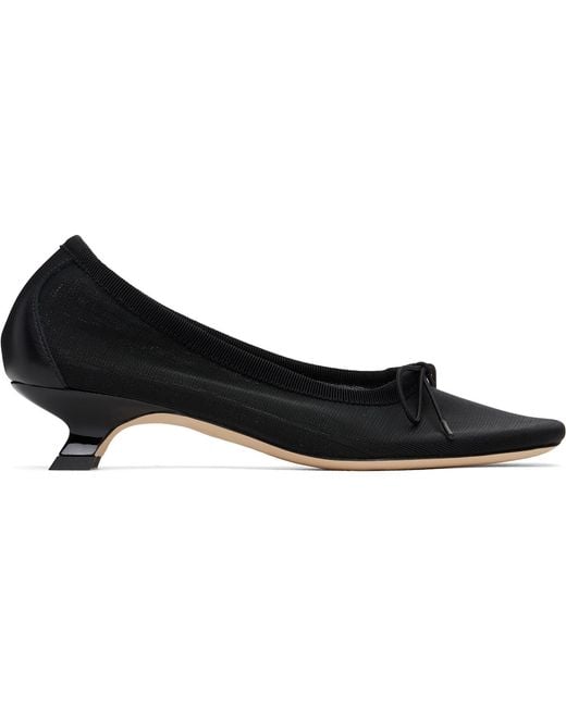 Simone Rocha Black Mesh Ballerina Heels