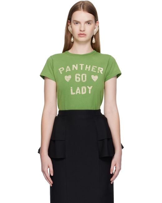 Valentino Green Printed Cotton T-Shirt