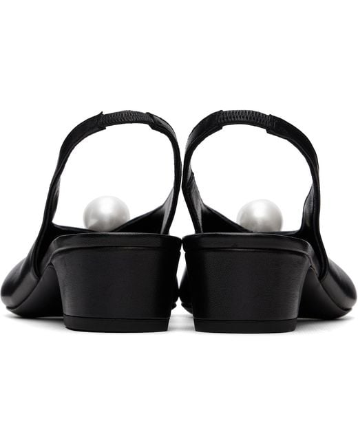 Sandy Liang Black Pearl Slingback 40 Heels