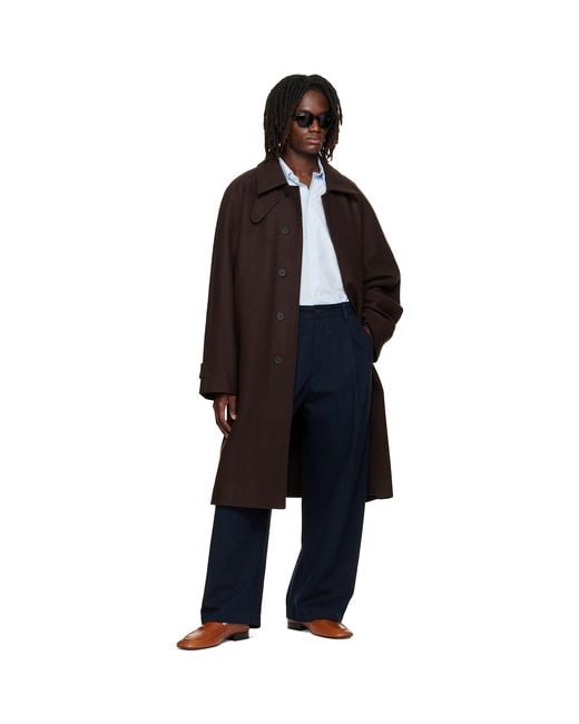 Studio Nicholson Black Cabo Wool Coat for men