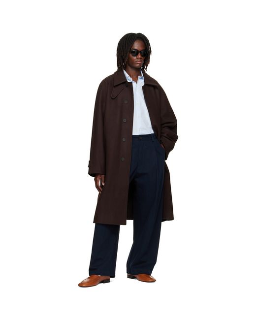 Studio Nicholson Blue Shire Cotton Pleated Trousers for men
