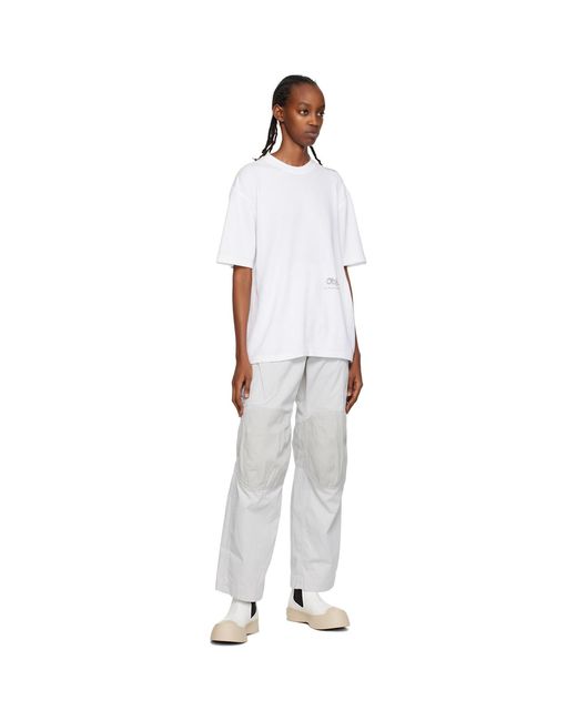 Objects IV Life White Stamped Cargo Pants