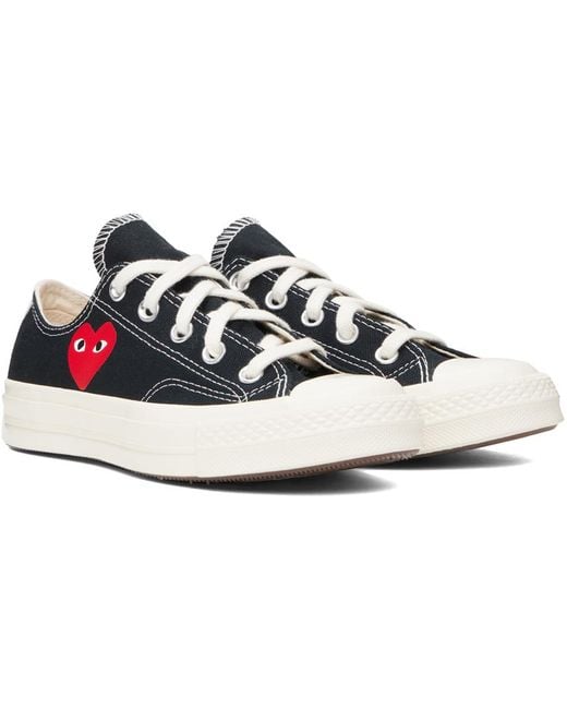 COMME DES GARÇONS PLAY Black Converse Edition Chuck 70 Cdg Ox Sneakers