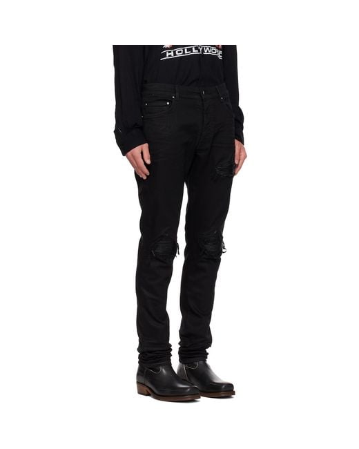 Amiri Black Waxed Mx1 Jeans for men