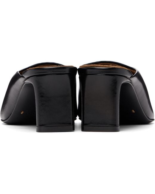 Khaite Black Colt Low Mule Heels