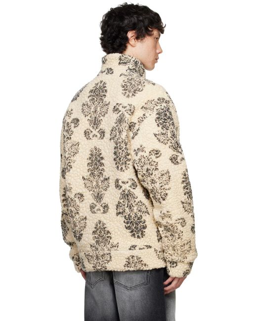 Cout de la Liberte Natural Printed Wool-Blend Sherpa Jacket for men