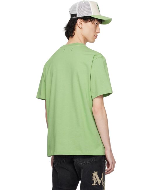 T-shirt vert à logo contrecollé Amiri pour homme en coloris Green