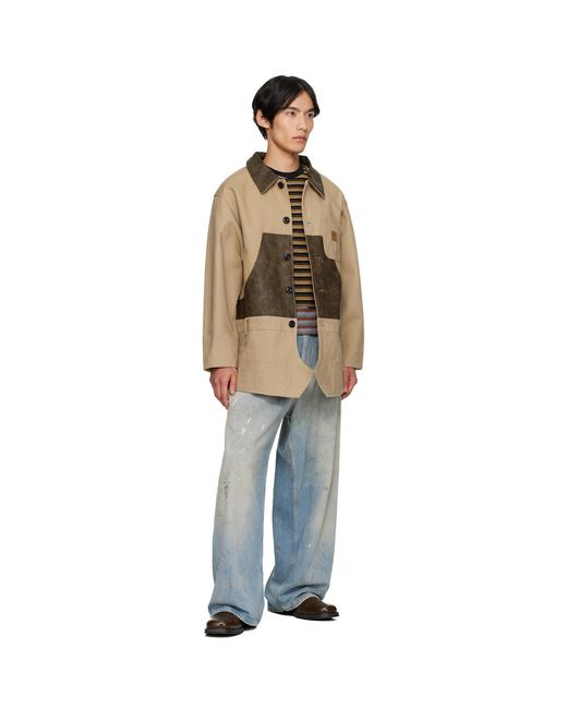 ANDERSSON BELL Natural Carpenter Shorts Inserted Coat for men