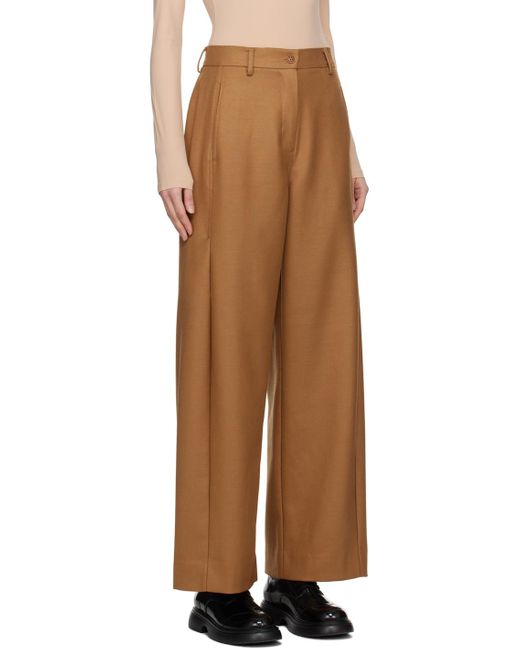 Pantalon vidda brun clair Holzweiler en coloris Natural