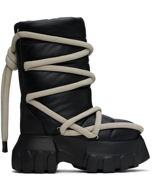 Rick Owens Porterville Lunar Mega Tractor ブーツ Black