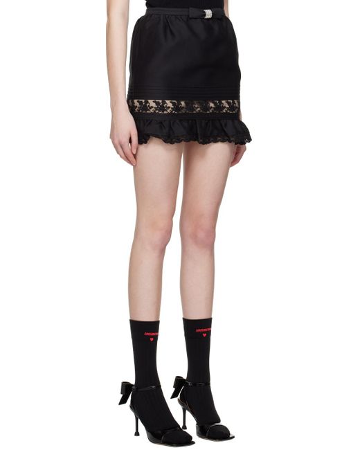 ShuShu/Tong Black Paneled Miniskirt