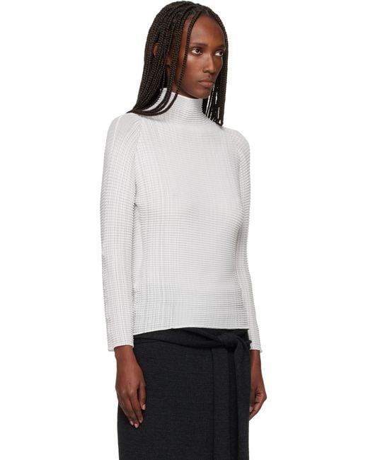 Issey Miyake Black Wooly Pleats Top