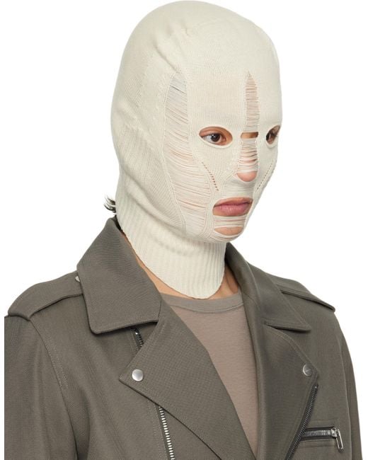 Rick Owens Multicolor Off- Hollywood Skull Balaclava for men