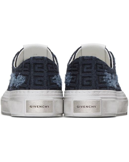 Givenchy Black Navy 4g City Sneakers for men