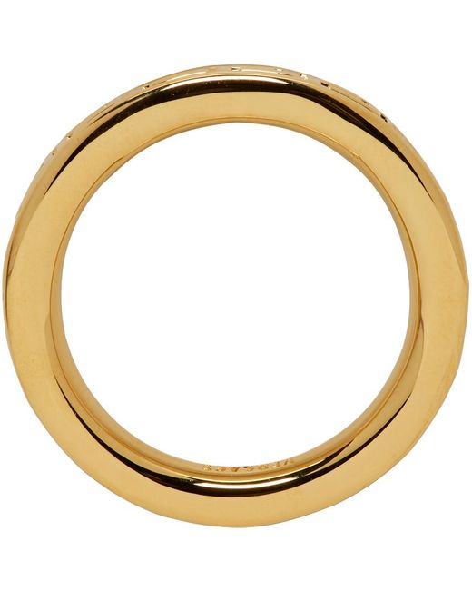 Versace Metallic Greek Key Ring for men