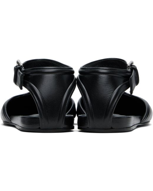 Jil Sander Black Mary Jane Ballerina Flats