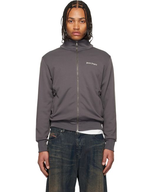 Blouson De Survêtement Gris À Logo Palm Angels pour homme en coloris Black