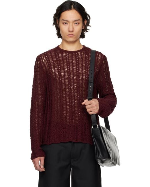 Séfr Red Burgundy Yorgos Sweater for men