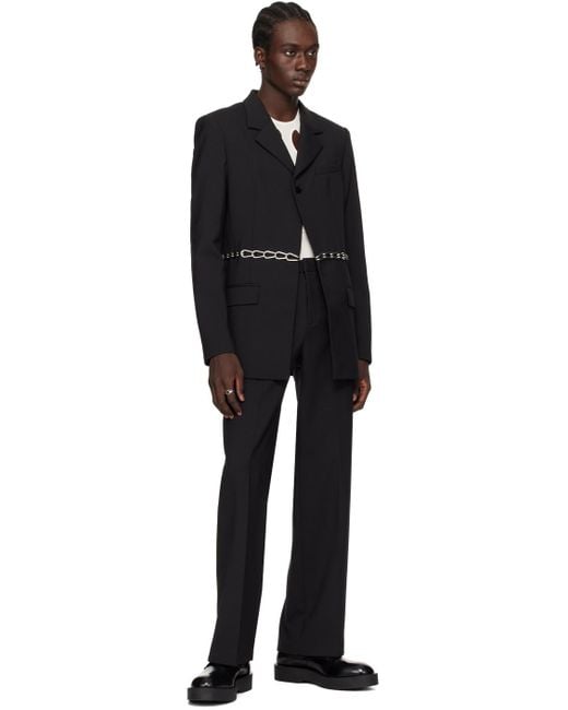 Dion Lee Black Chain Link Blazer for men