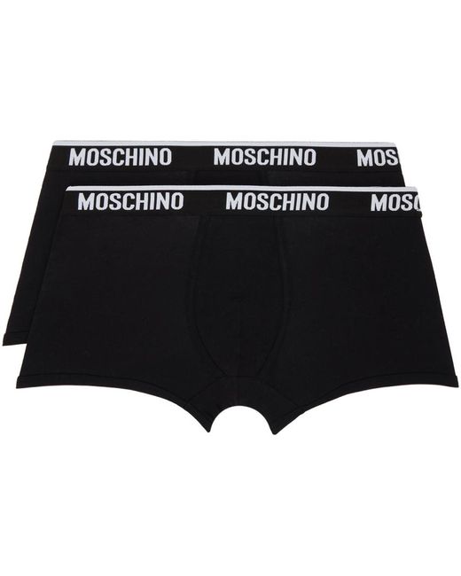Moschino Black Two-Pack Boxers for men