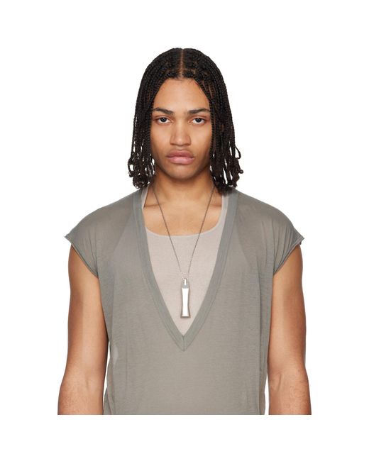 メンズ Rick Owens Temple Mega Sister チャームネックレス ブラック