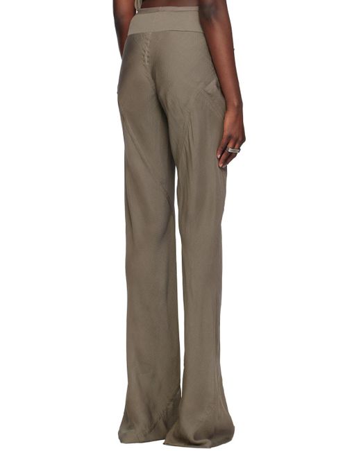 Pantalon de détente coupé sur le biais gris Rick Owens en coloris Multicolor