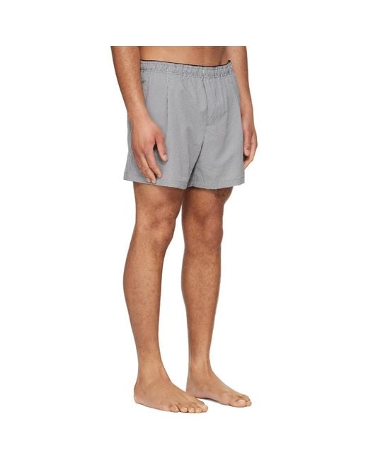 Our Legacy Blue Boxer Swim Shorts for men