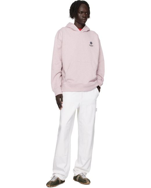 KENZO Pink Paris 'Boke Flower' Embroidered Oversized Hoodie for men