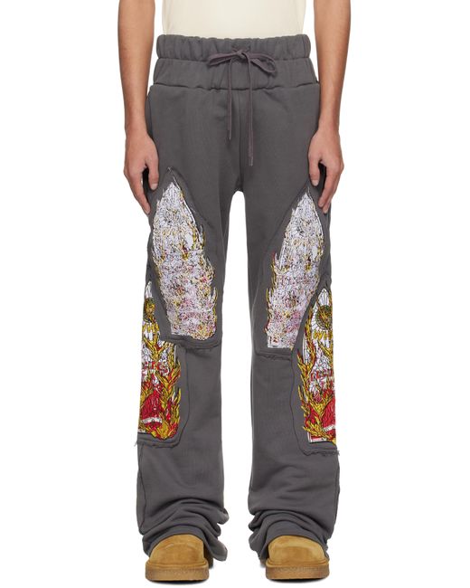 メンズ Who Decides War グレー Triple Flame Glass スウェットパンツ Black