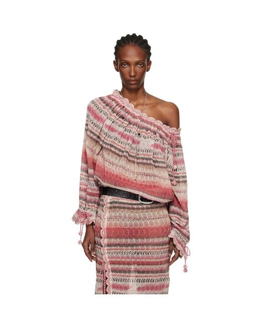 Isabel Marant Red Nalyna Long Sleeve Top