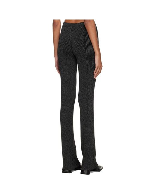 Dion Lee Black Rib Casual Pants