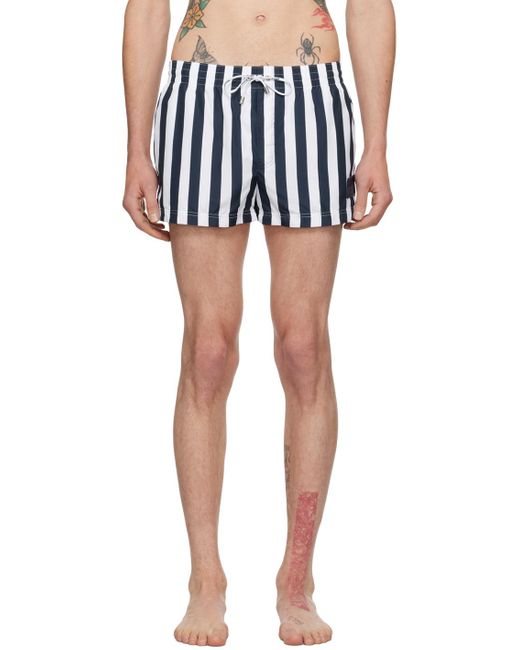Dolce & Gabbana Multicolor Striped Swim Shorts for men