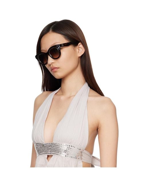 Loewe Black Mini Anagram Butterfly Sunglasses