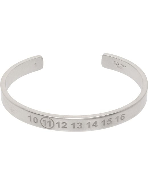 Maison Margiela Black Number Reference Cuff Bracelet for men